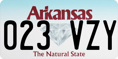 AR license plate 023VZY