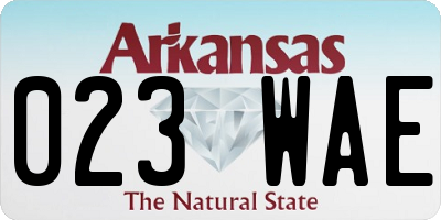 AR license plate 023WAE