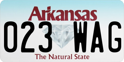 AR license plate 023WAG