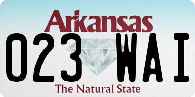 AR license plate 023WAI