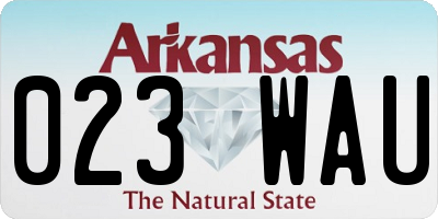 AR license plate 023WAU