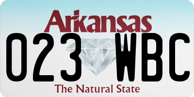 AR license plate 023WBC