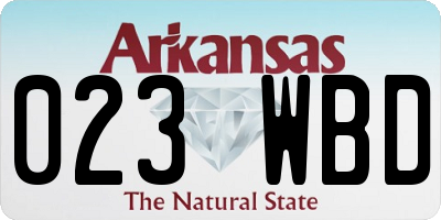 AR license plate 023WBD