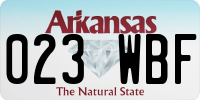 AR license plate 023WBF