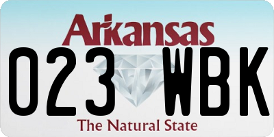 AR license plate 023WBK