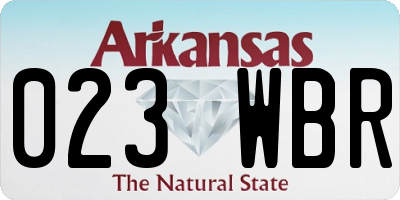 AR license plate 023WBR