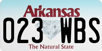 AR license plate 023WBS