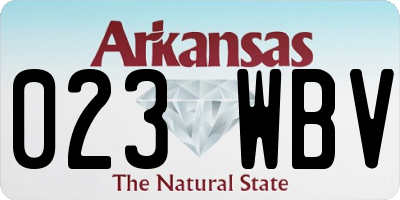 AR license plate 023WBV