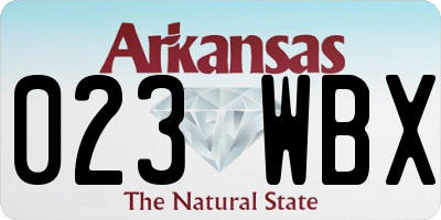 AR license plate 023WBX