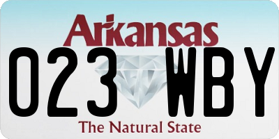 AR license plate 023WBY