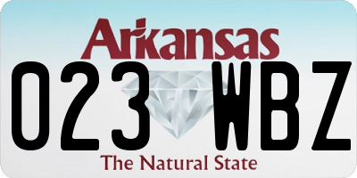 AR license plate 023WBZ