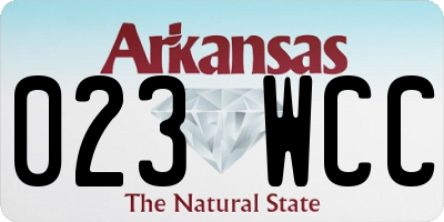 AR license plate 023WCC