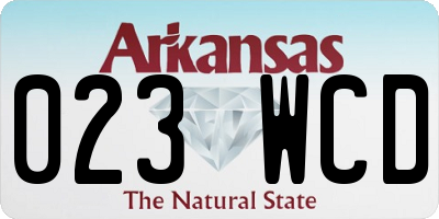AR license plate 023WCD