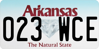 AR license plate 023WCE