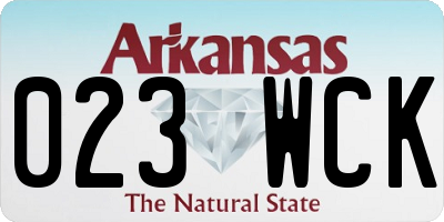 AR license plate 023WCK
