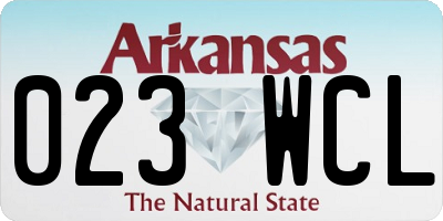 AR license plate 023WCL