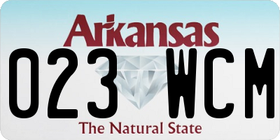 AR license plate 023WCM