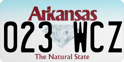AR license plate 023WCZ