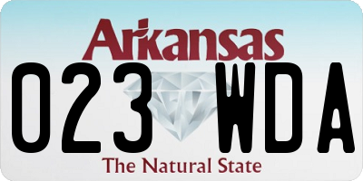 AR license plate 023WDA