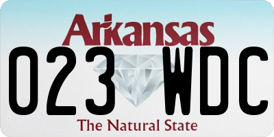 AR license plate 023WDC