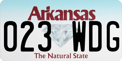 AR license plate 023WDG