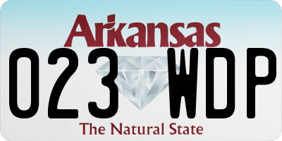 AR license plate 023WDP