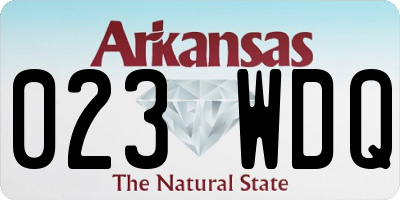 AR license plate 023WDQ