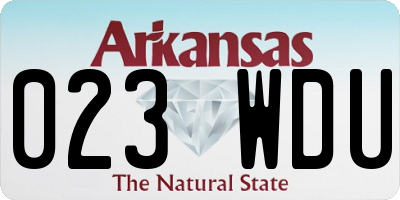 AR license plate 023WDU