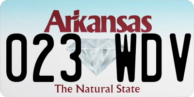 AR license plate 023WDV