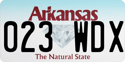 AR license plate 023WDX