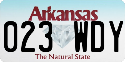 AR license plate 023WDY