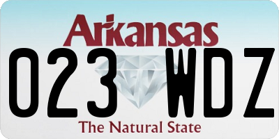AR license plate 023WDZ
