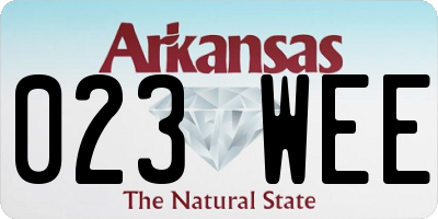 AR license plate 023WEE