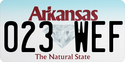 AR license plate 023WEF