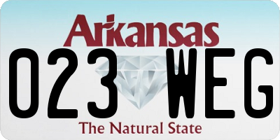 AR license plate 023WEG