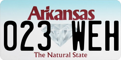 AR license plate 023WEH