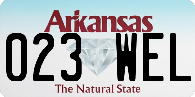 AR license plate 023WEL