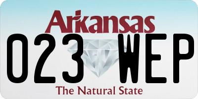 AR license plate 023WEP