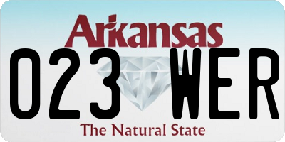 AR license plate 023WER