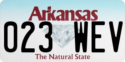 AR license plate 023WEV
