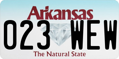 AR license plate 023WEW