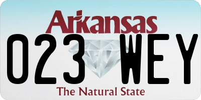 AR license plate 023WEY