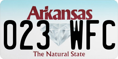 AR license plate 023WFC