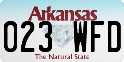 AR license plate 023WFD