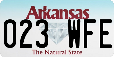 AR license plate 023WFE