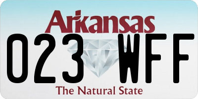 AR license plate 023WFF