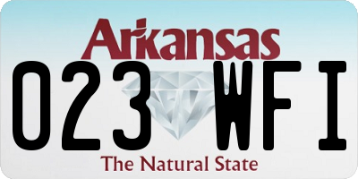 AR license plate 023WFI