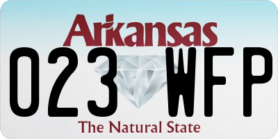 AR license plate 023WFP