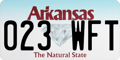 AR license plate 023WFT