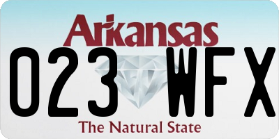 AR license plate 023WFX